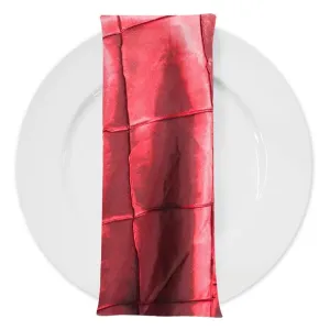 134pcs - 4" Pintuck Taffeta Table Napkin 18"x18" Square - Wine 001