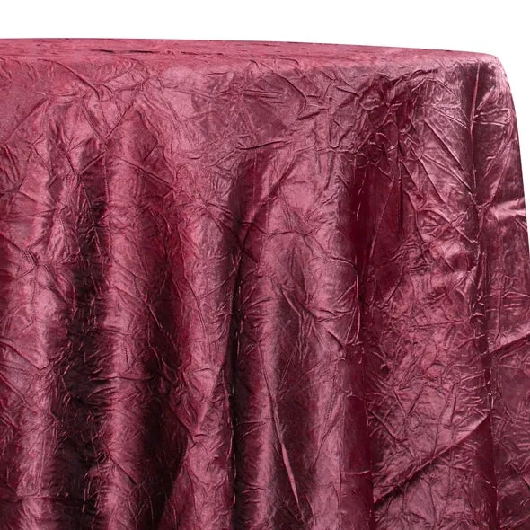 1pc - Crush Satin (Bichon) Table Linen 90"x156" Banquet - Burgundy 232