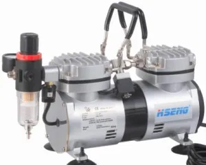 Aircraft Compressor For Airbrushing 2 Cylinder With Regulator & Filter