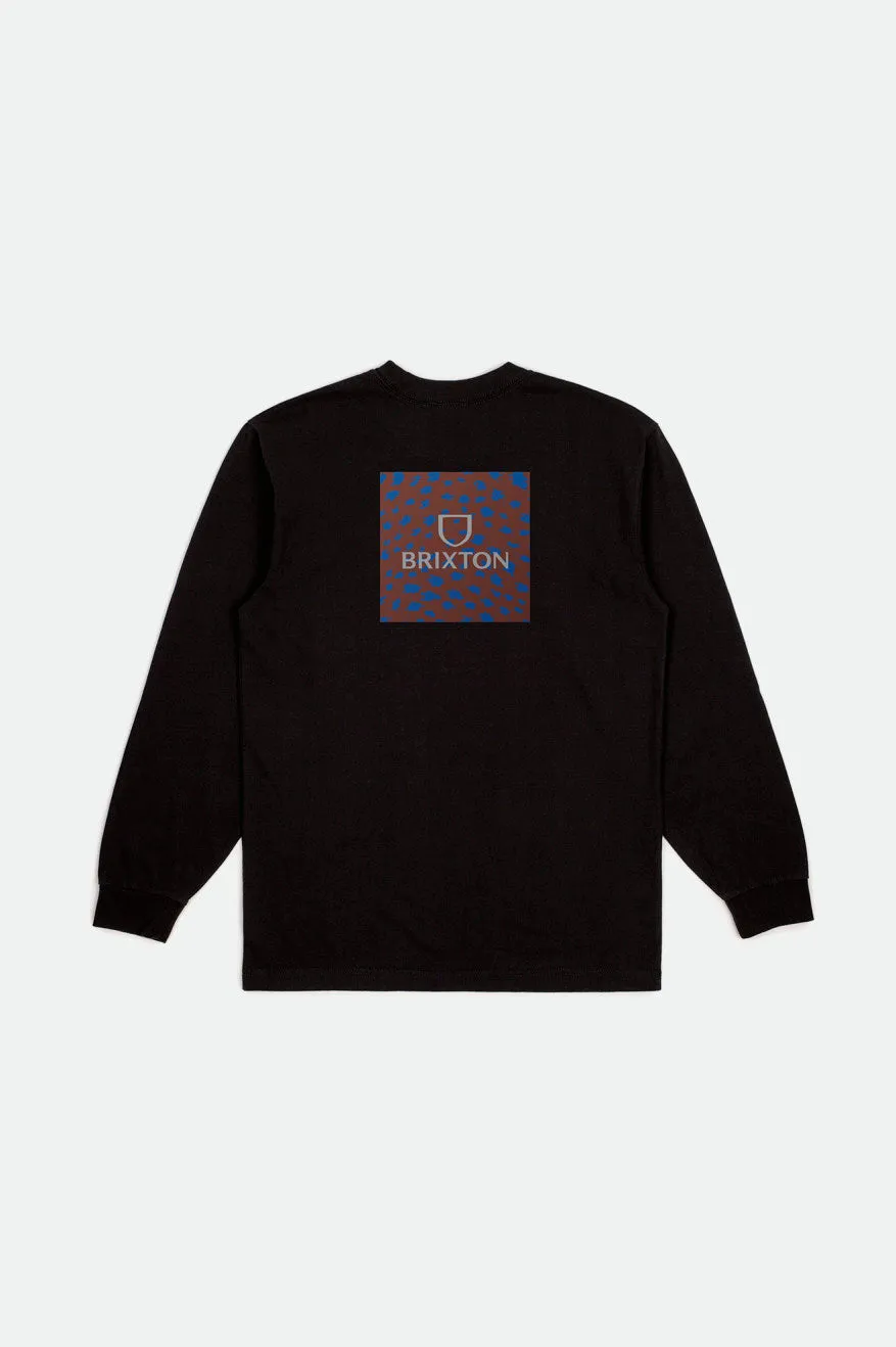 Alpha Square L/S Standard Tee - Black