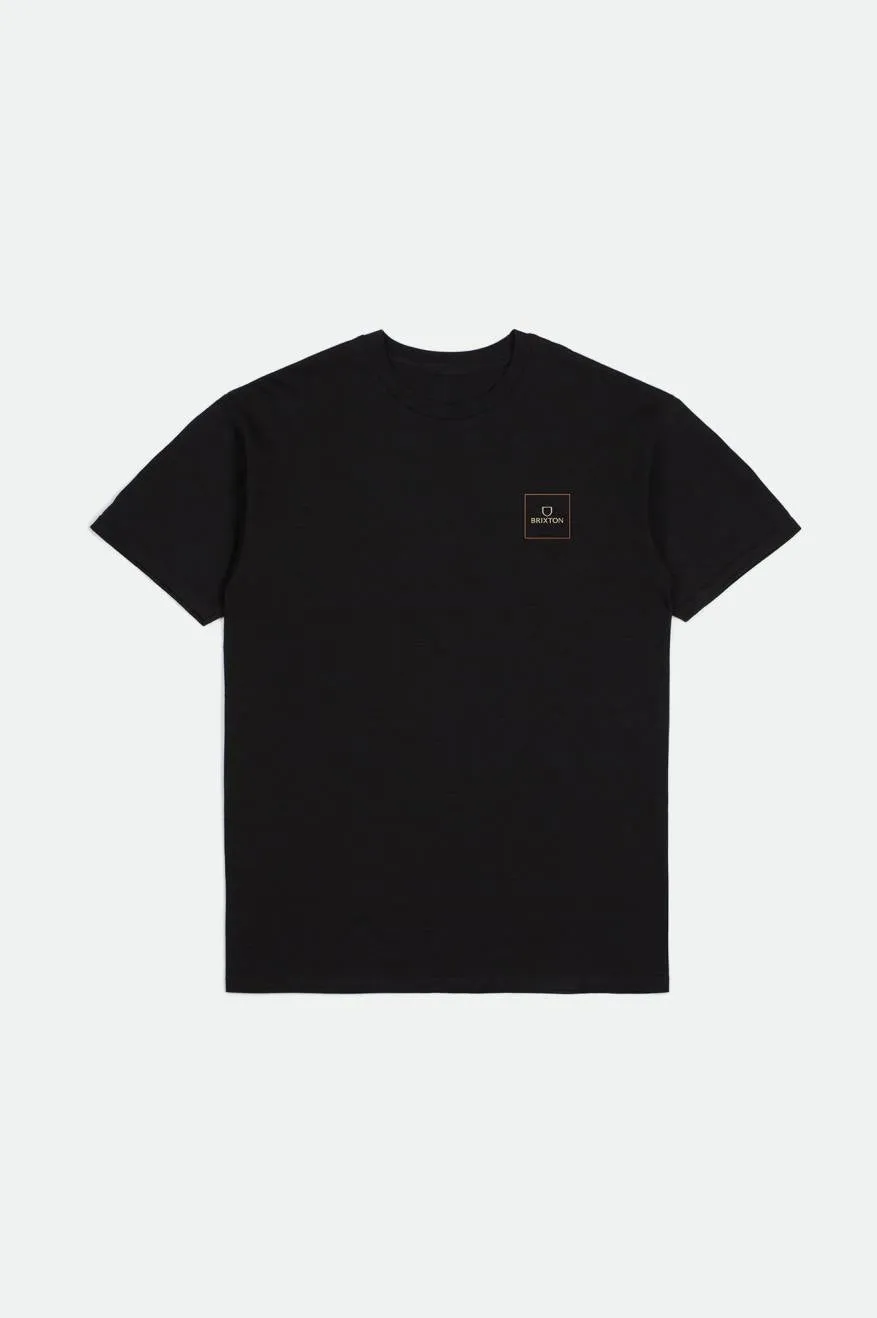 Alpha Square S/S Standard Tee - Black/Straw/Paradise Orange