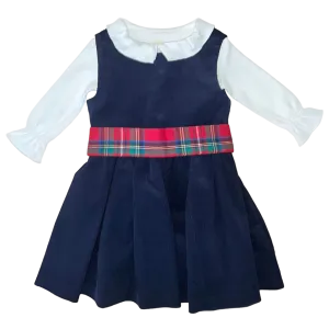 Anna Twirl Dress- Bulls Bay Blue Corduroy