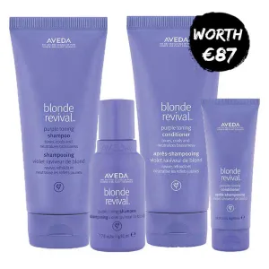 Aveda Blonde Revival Purple Toning Home and Away Bundle