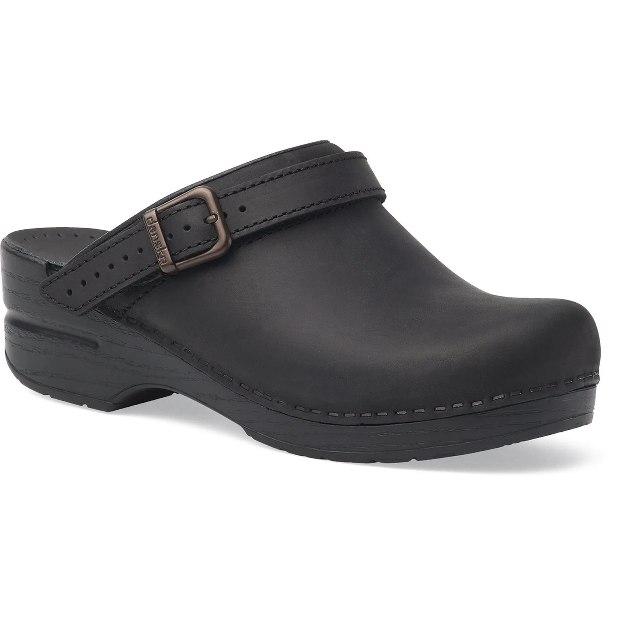 DANSKO Ingrid Oiled Leather Open Back Clogs