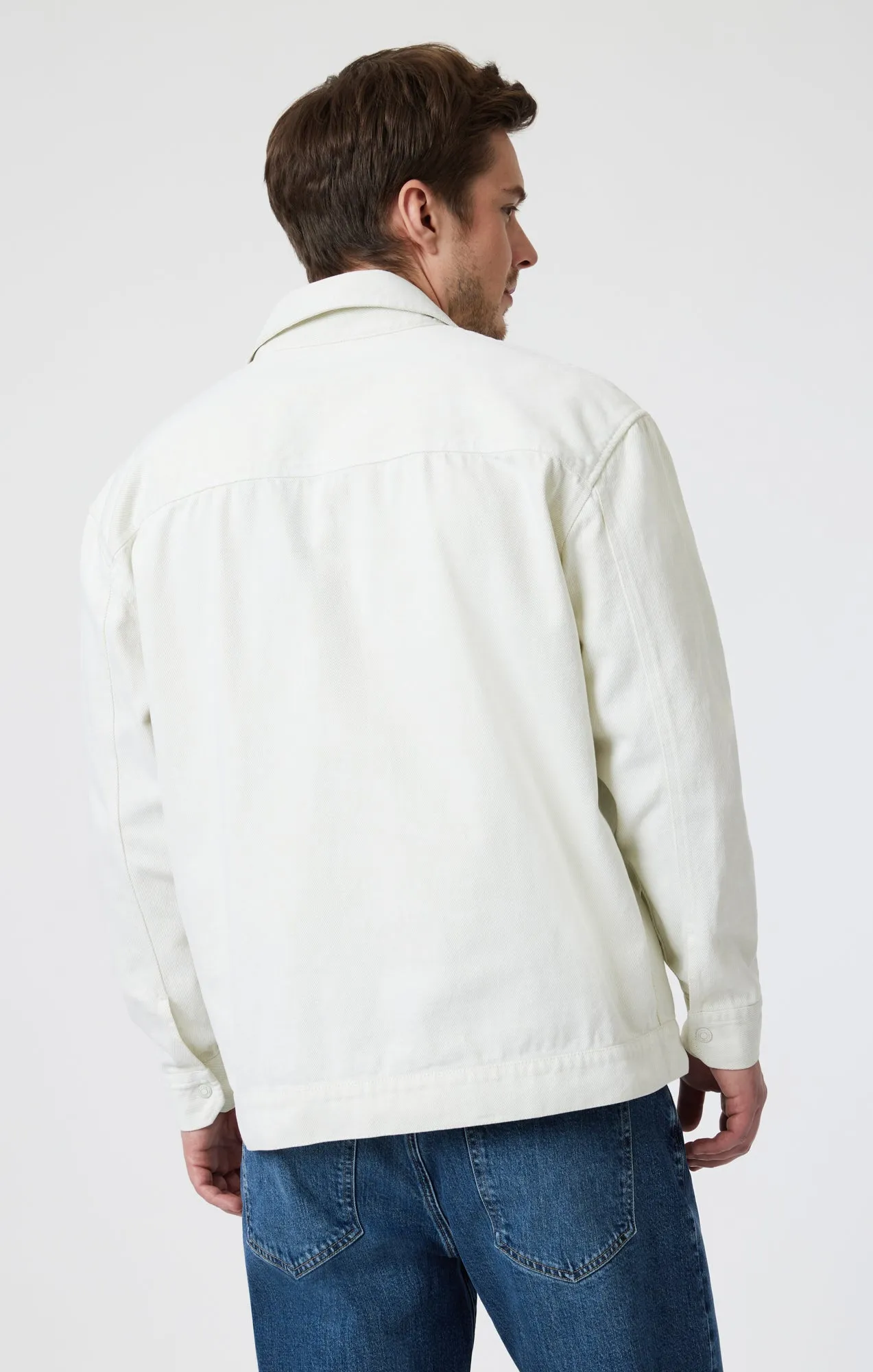 DOUBLE POCKET OVERSHIRT IN ANTIQUE WHITE