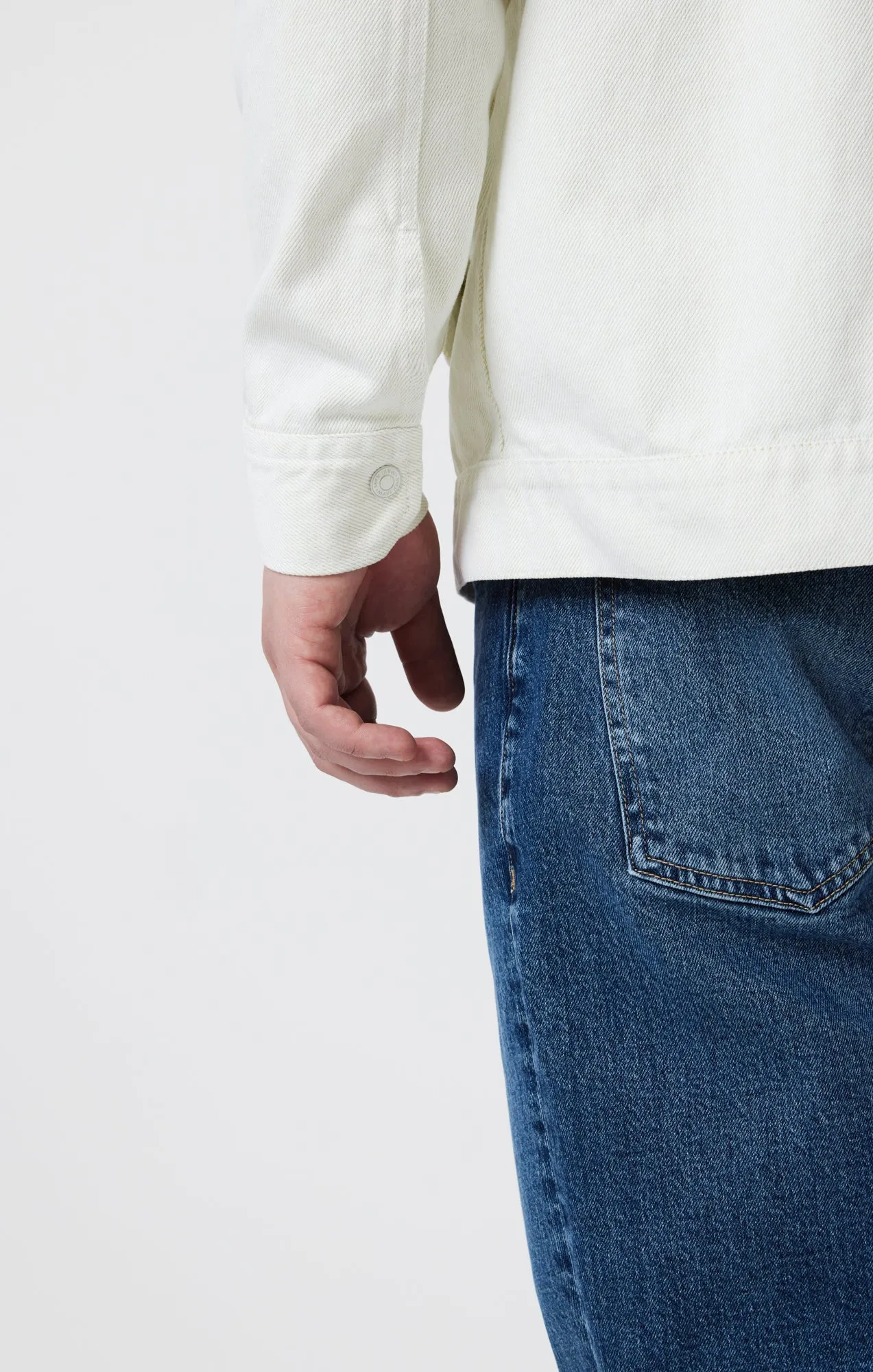 DOUBLE POCKET OVERSHIRT IN ANTIQUE WHITE