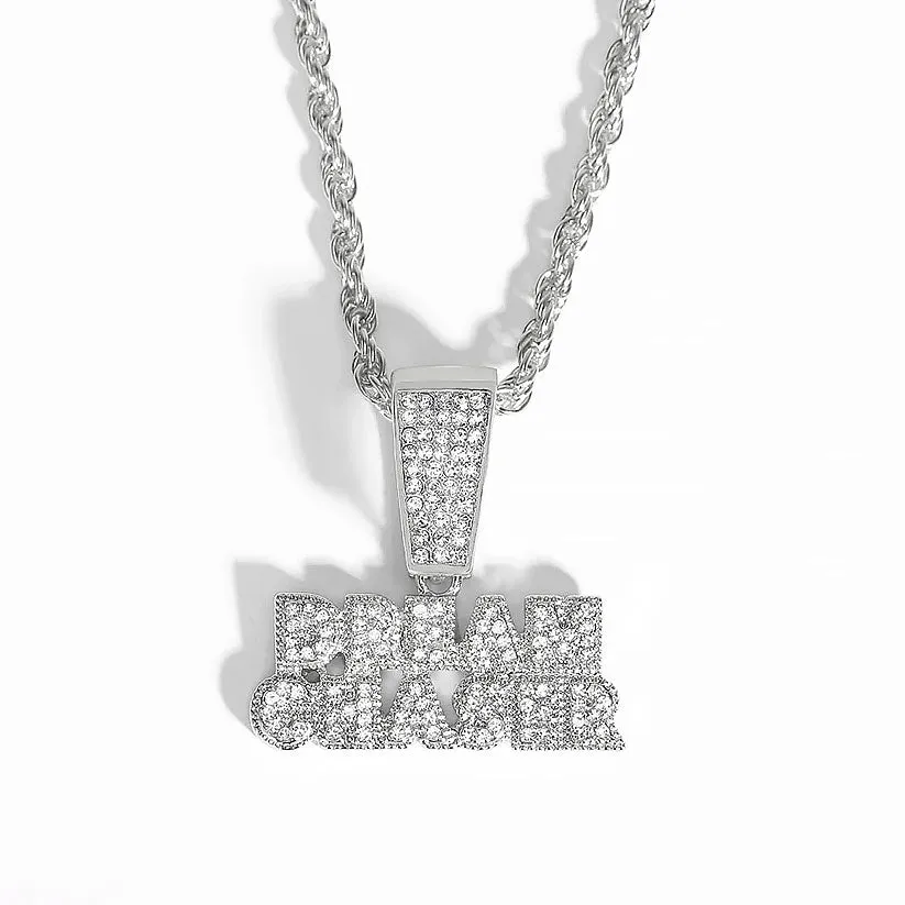 Dream Chaser Zinc Alloy Rhinestone Pendant