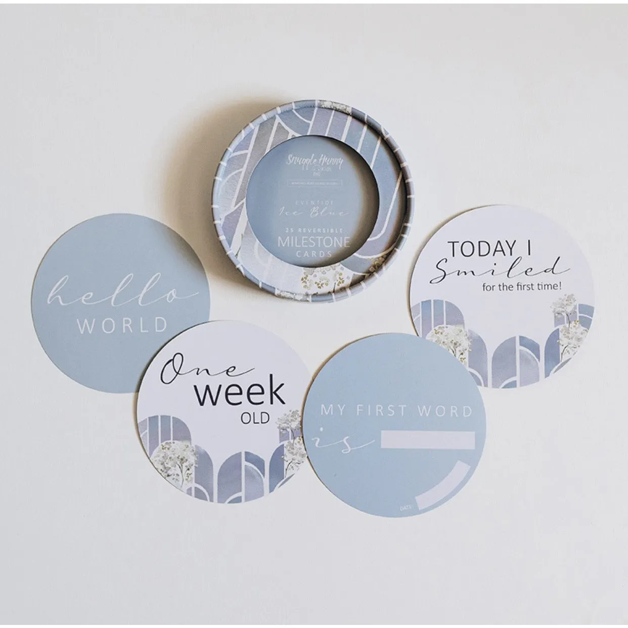 Eventide & Ice Blue Reversible Milestone Cards I Miss Kyree Loves