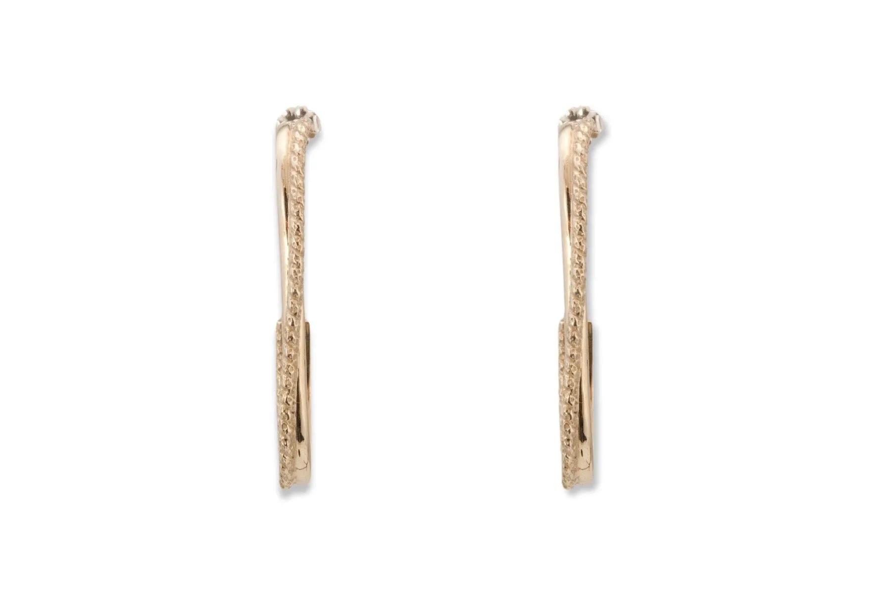 Grecian Twist  Rectangle Hoops