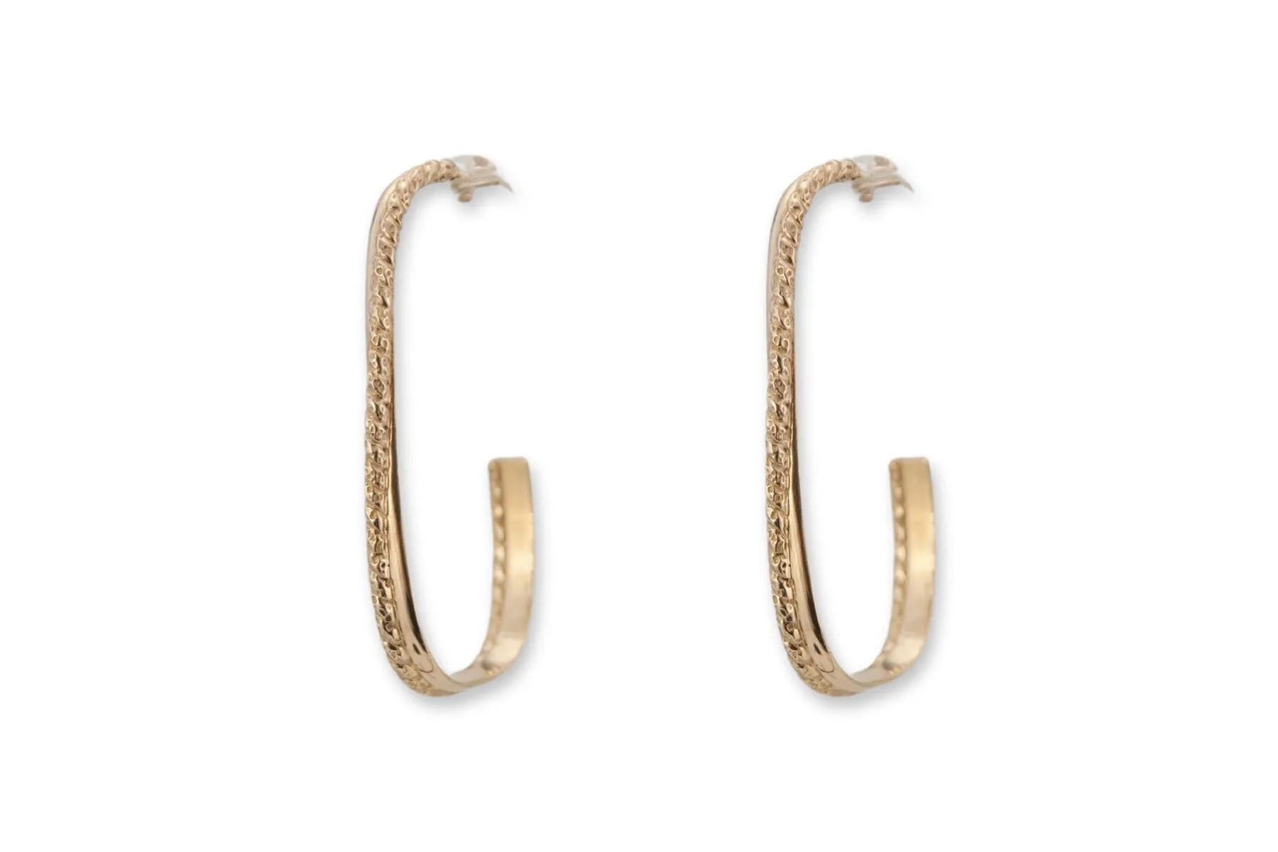 Grecian Twist  Rectangle Hoops