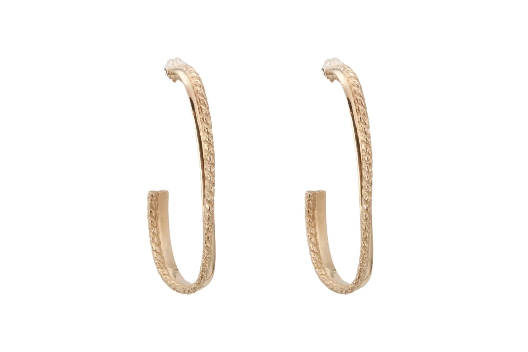 Grecian Twist  Rectangle Hoops