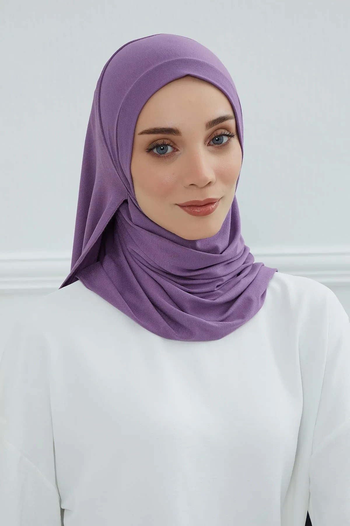 Jersey Shawl for Women Instant Combed Cotton Shawl for Women Cotton Modesty Instant Turban Cap Hat Head Wrap Ready to Wear Scarf,PS-16