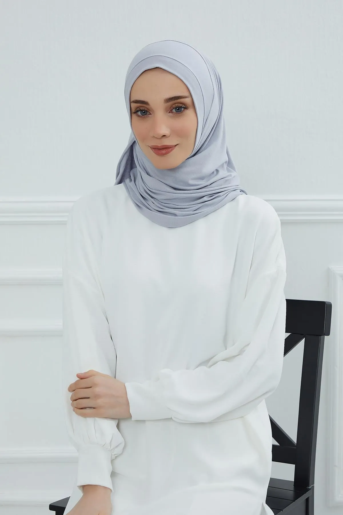 Jersey Shawl for Women Instant Combed Cotton Shawl for Women Cotton Modesty Instant Turban Cap Hat Head Wrap Ready to Wear Scarf,PS-16