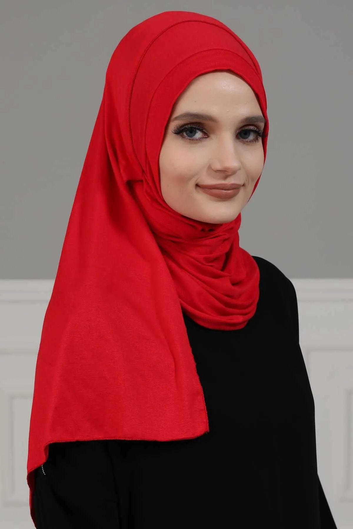 Jersey Shawl for Women Instant Combed Cotton Shawl for Women Cotton Modesty Instant Turban Cap Hat Head Wrap Ready to Wear Scarf,PS-16