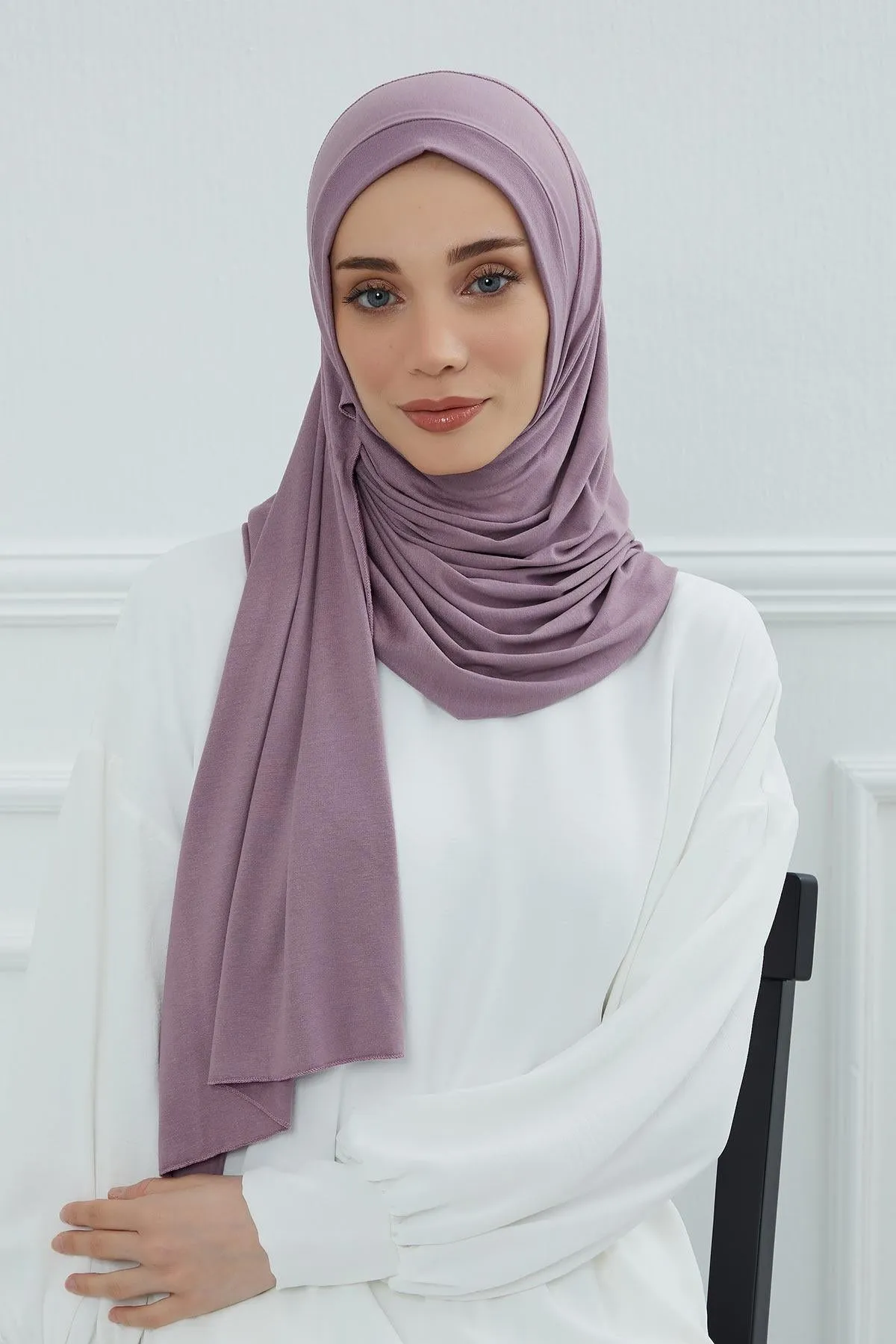 Jersey Shawl for Women Instant Combed Cotton Shawl for Women Cotton Modesty Instant Turban Cap Hat Head Wrap Ready to Wear Scarf,PS-16