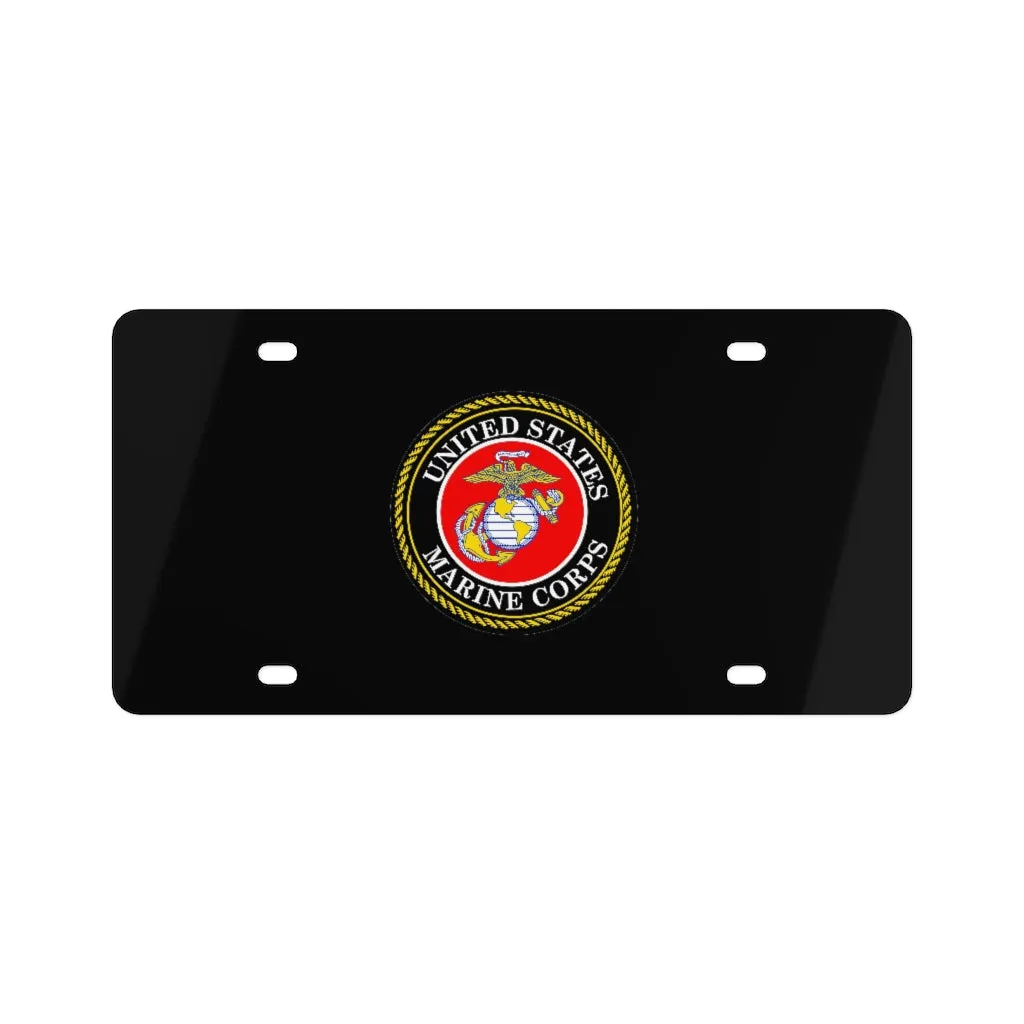 Marine Corps (Black) License Plate