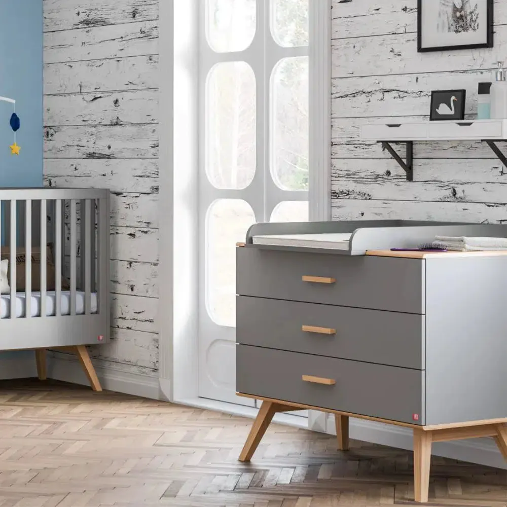 Nautis Grey Cot, Compactum & Changer Bundle