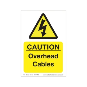 SS0110 Corex Safety Sign - Caution Overhead Cables