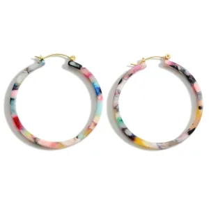 Tell Your Tale Lightweight Resin Hoop Earrings