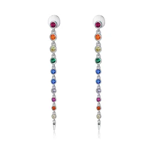 THIALH - Rainbow - White Sterling Silver Earrings