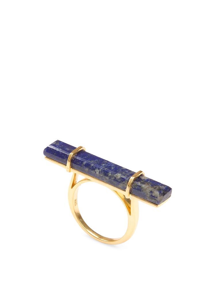 Urban Bar Ring with Lapis Lazuli